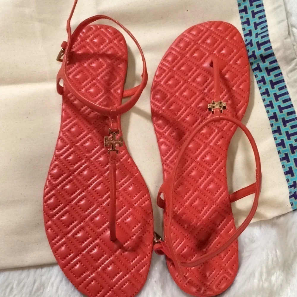 Tory Burch Marion Quilt Pappy Sandal Size 10 NWOB